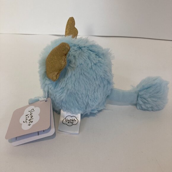 NWT Slumberkins Dragon Light Blue 4" Soft Fluffy Plush Lovey Stuffed Animal - Picture 5 of 10
